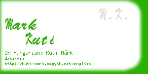 mark kuti business card